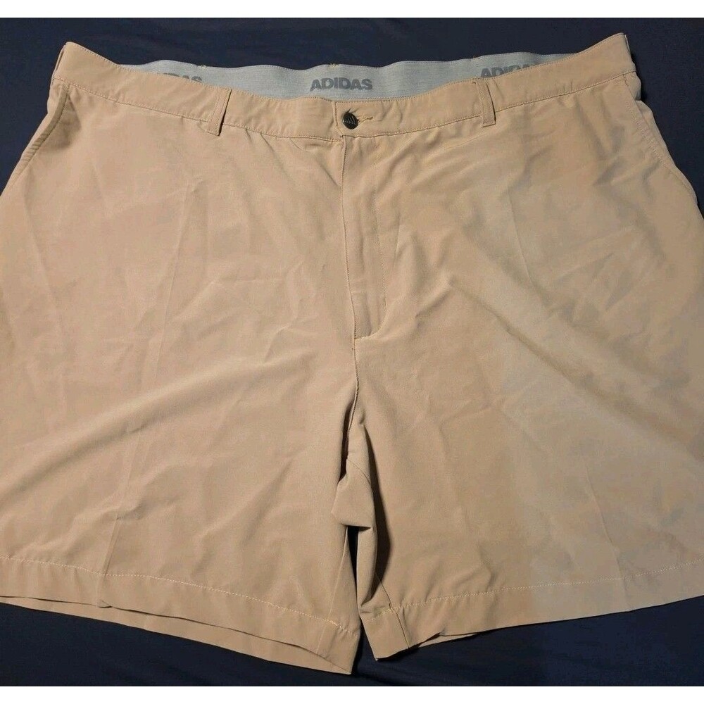 Adidas  Shorts Men's Size 50 Beige Flat Front Stretch